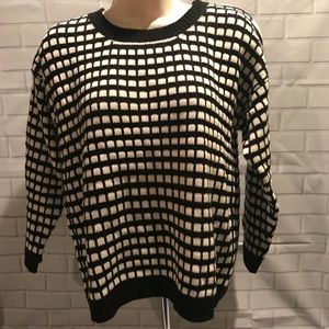 Black and white sweater